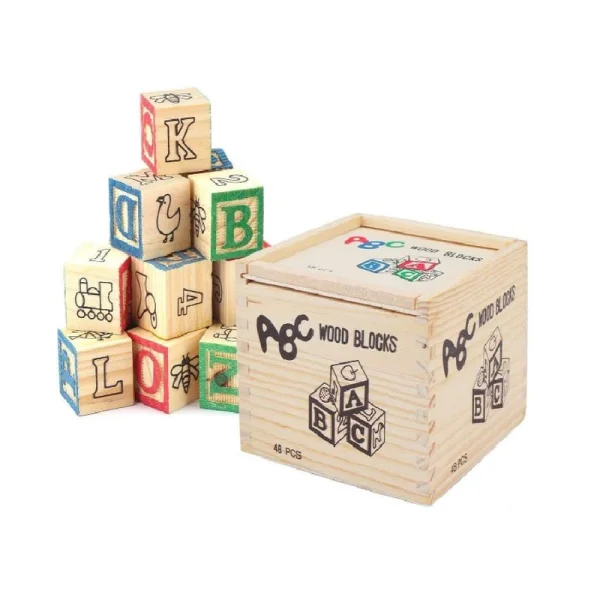 Bloques ABC de madera x 48 - Cucurumi