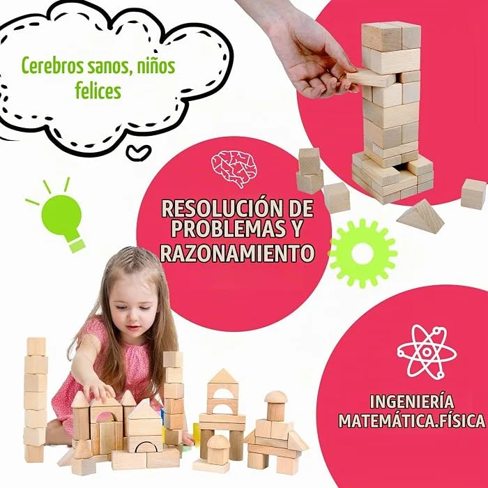 Bloques de construcción en madera 80 piezas - Cucurumi — foto 4