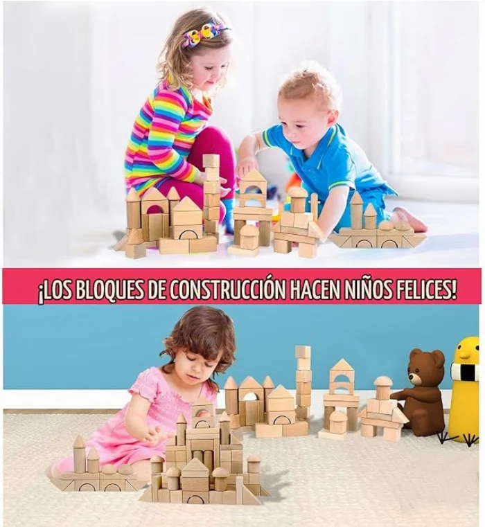 Bloques de construcción en madera 80 piezas - Cucurumi — foto 5