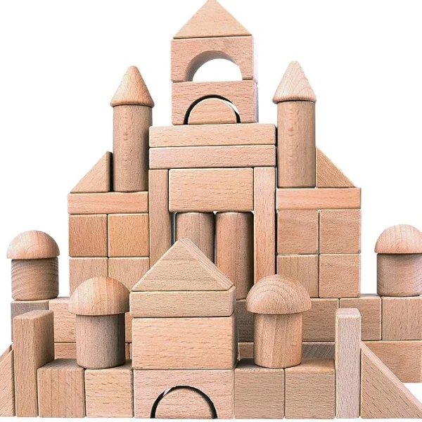 Bloques de construcción en madera 80 piezas - Cucurumi