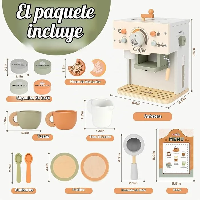 Cafetera de juguete en madera - Cucurumi — foto 4