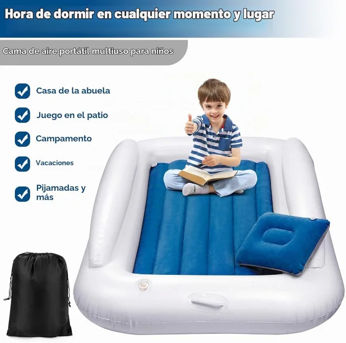 Cama de viaje inflable con barandas - Cucurumi — foto 3