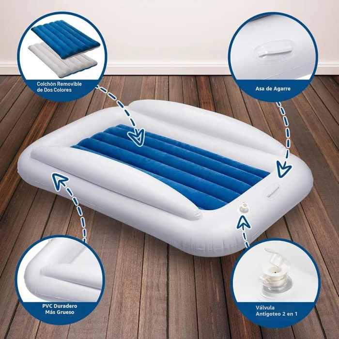 Cama de viaje inflable con barandas - Cucurumi — foto 5