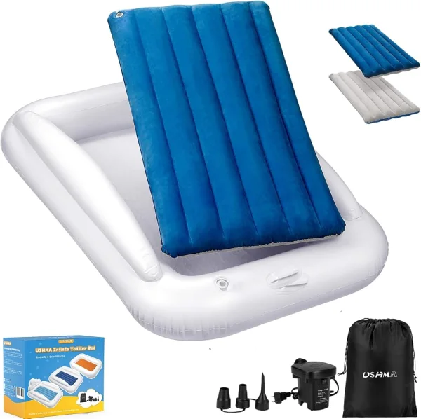 Cama de viaje inflable con barandas - Cucurumi