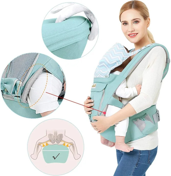Cargador de bebé ergonómico tipo canguro con asiento — foto 5