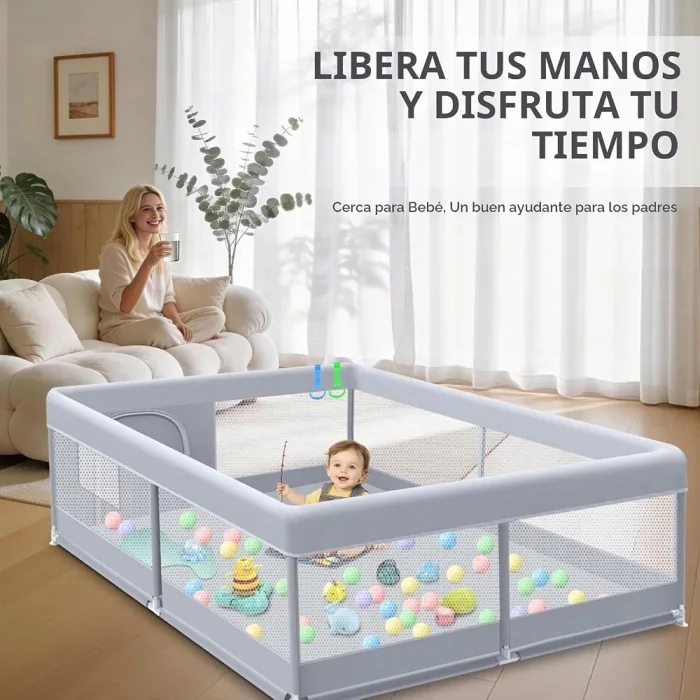 Corral de juego para bebé 127 × 127 cm - Cucurumi — foto 2