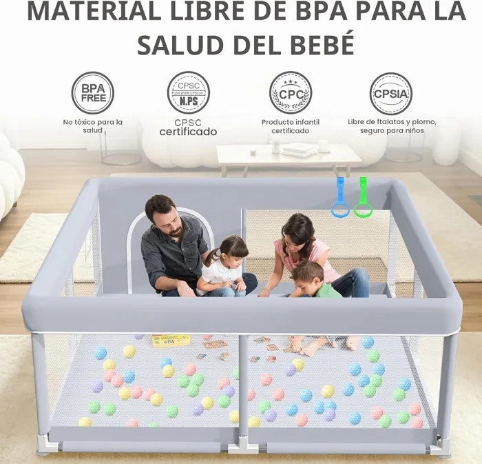 Corral de juego para bebé 127 × 127 cm - Cucurumi — foto 4