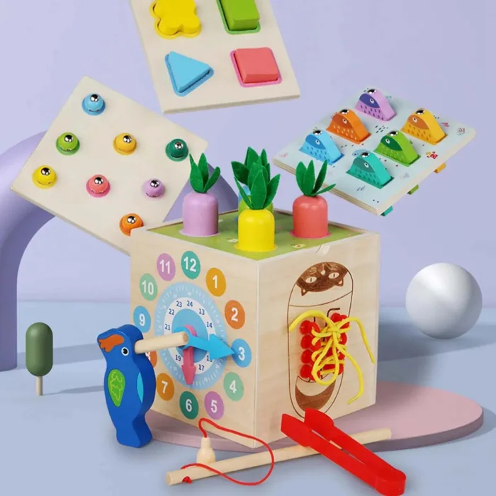 Cubo Montessori 7 en 1 de madera - Cucurumi — foto 6