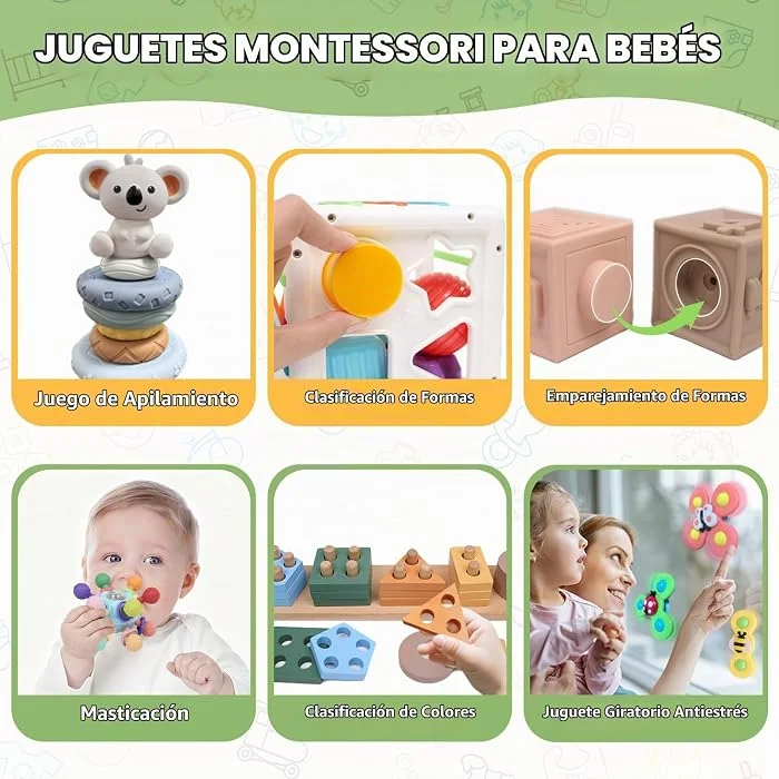 Juguete Montessori 6 en 1 para bebé - Cucurumi — foto 4