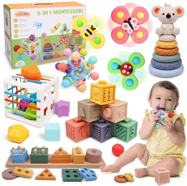 Juguete Montessori 6 en 1 para bebé - Cucurumi