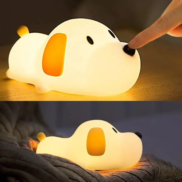 Lámpara nocturna perrito de silicona - Cucurumi