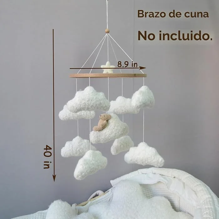 Móvil de cuna nubes y oso - Cucurumi — foto 3