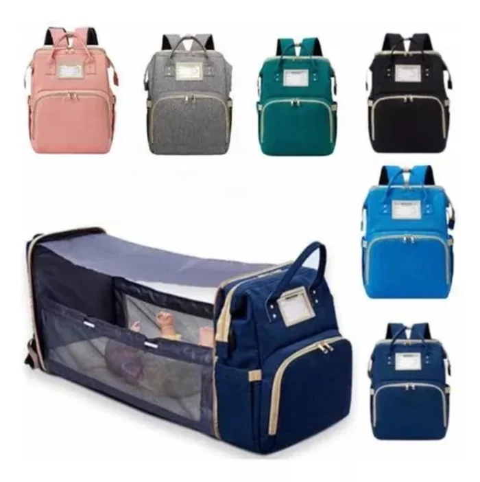 Pañalera morral tipo cuna abierta con cambiador — foto 2