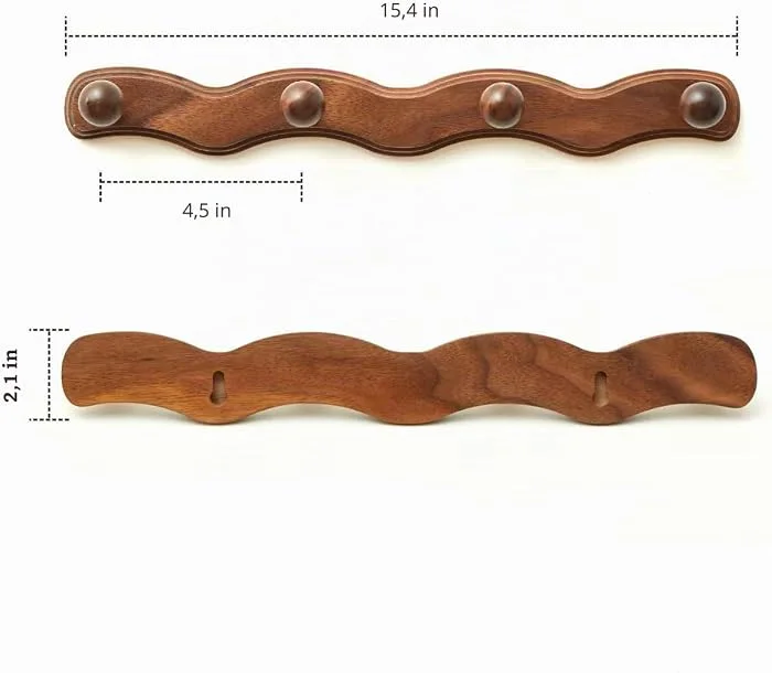 Perchero de madera para pared x4 - Cucurumi — foto 6