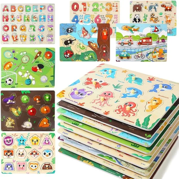 Set de 9 rompecabezas Montessori - Cucurumi