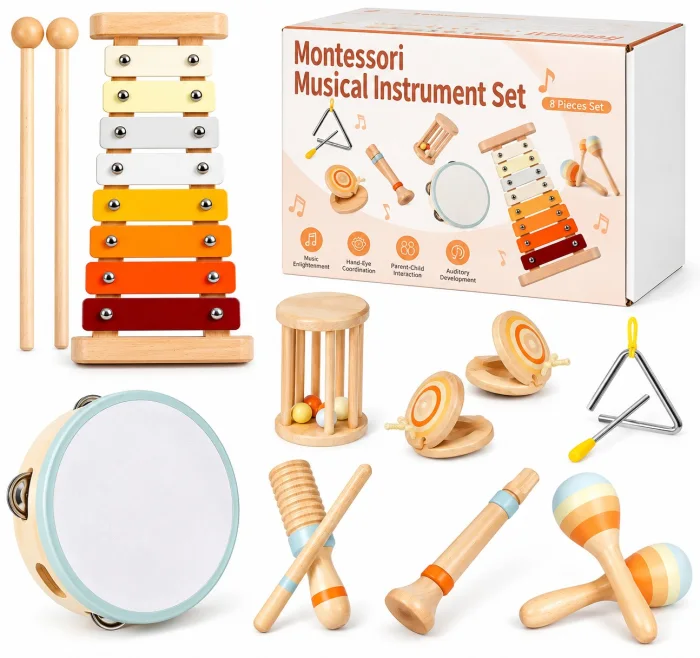Set musical Montessori de madera 8 en 1 - Cucurumi — foto 3