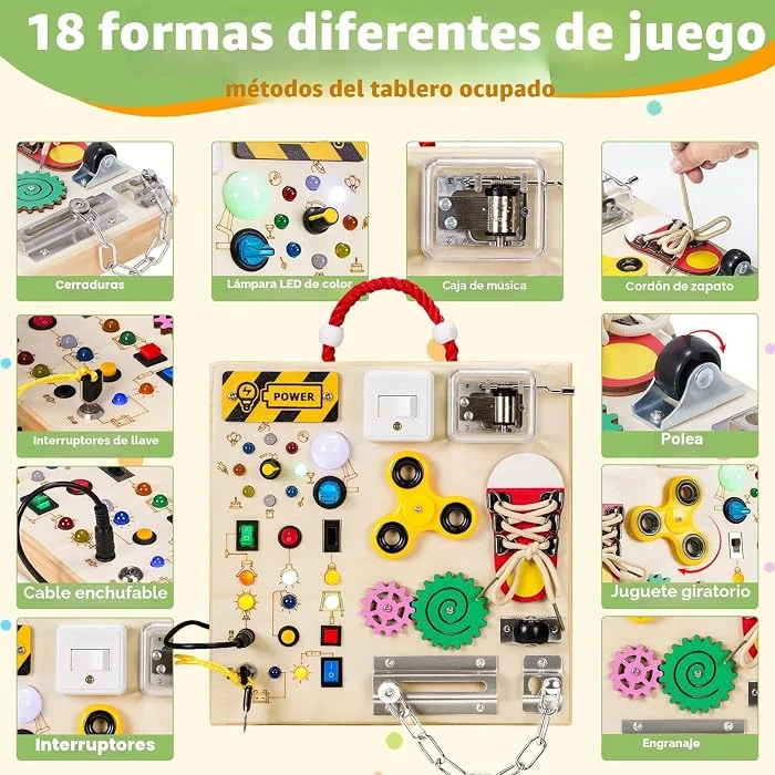 Tablero sensorial de madera - Cucurumi — foto 3