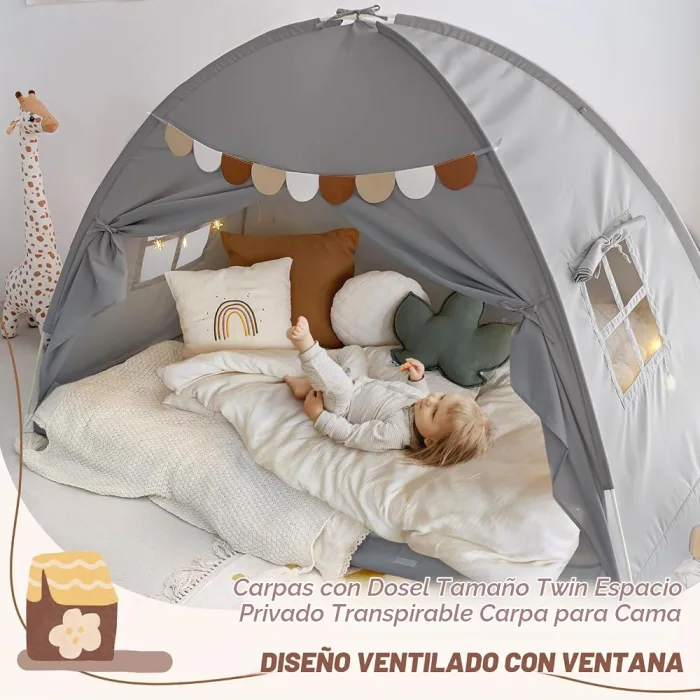Tienda con dosel para cama sencilla - Cucurumi — foto 4