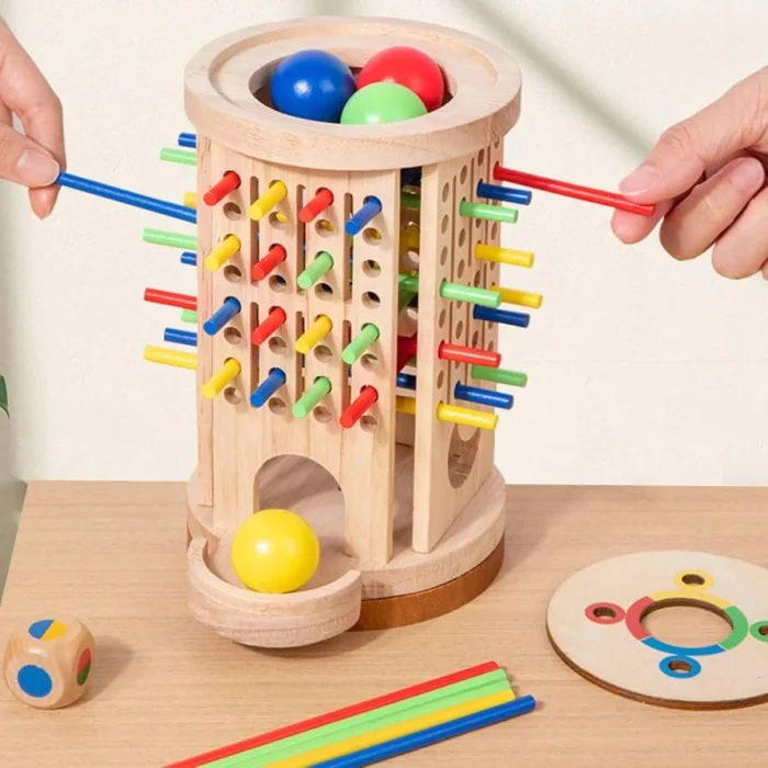Torre de equilibrio con palitos y bolas - Cucurumi — foto 2