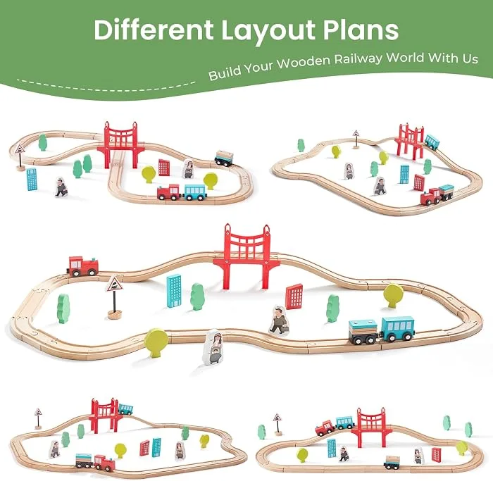 Tren en madera Tiny Land 39 piezas - Cucurumi — foto 6