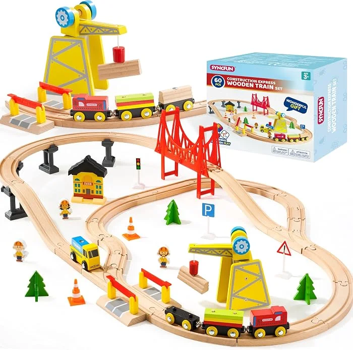 Tren magnético en madera 60 piezas - Cucurumi — foto 2