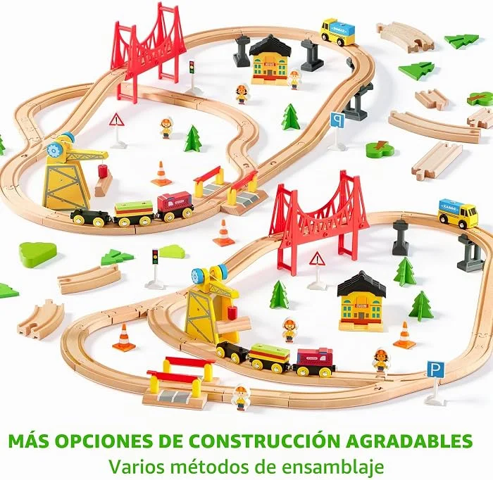 Tren magnético en madera 60 piezas - Cucurumi — foto 3