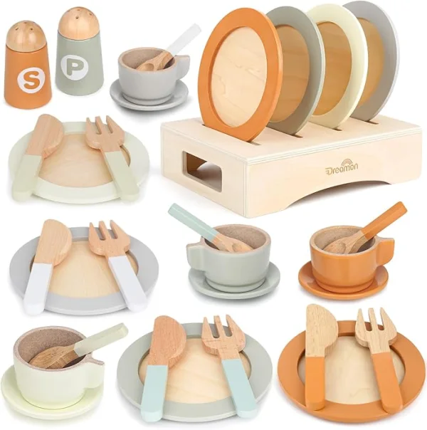 Vajilla de juego en madera 27 piezas - Cucurumi