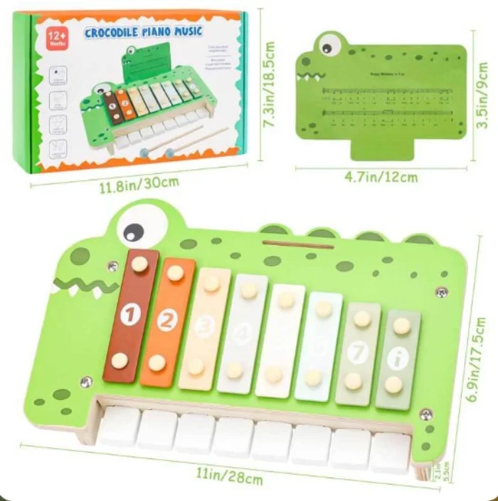 Xilófono y piano cocodrilo 2 en 1 - Cucurumi — foto 5
